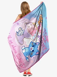 Tom & Jerry Sharing Sweets Micro Raschel Throw