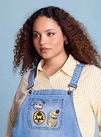 Disney Pixar Up Character Patchwork Women's Plus Overalls - BoxLunch Exclusive