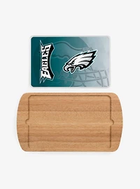 NFL Philadelphia Eagles Football Field Glass Top Cutting Board