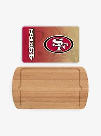 NFL San Francisco 49ers Football Field Glass Top Cutting Board