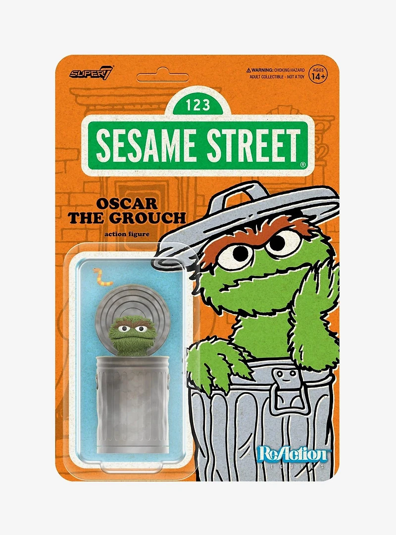 Super7 Sesame Street ReAction Oscar the Grouch Figure