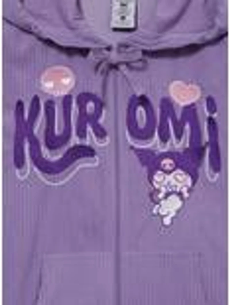 Sanrio Kuromi Corduroy Zippered Women's Hoodie - BoxLunch Exclusive