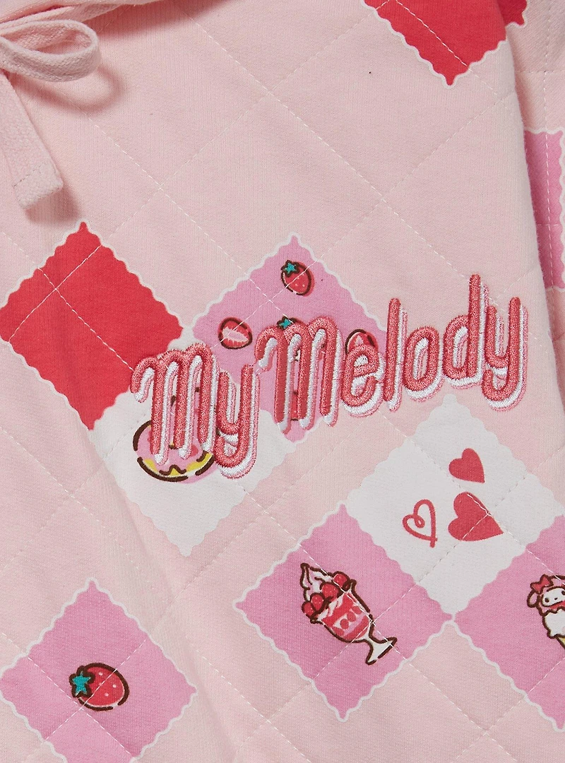 Sanrio My Melody Quilted Pink Women's Zip Hoodie
