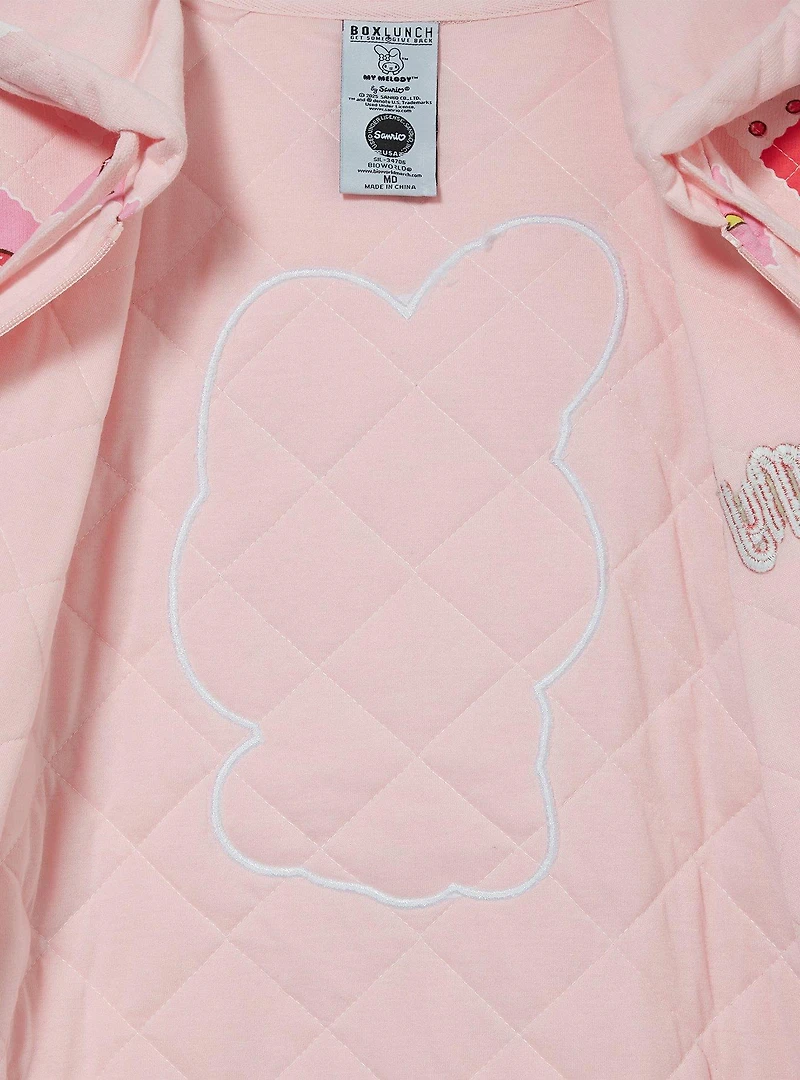 Sanrio My Melody Quilted Pink Women's Zip Hoodie