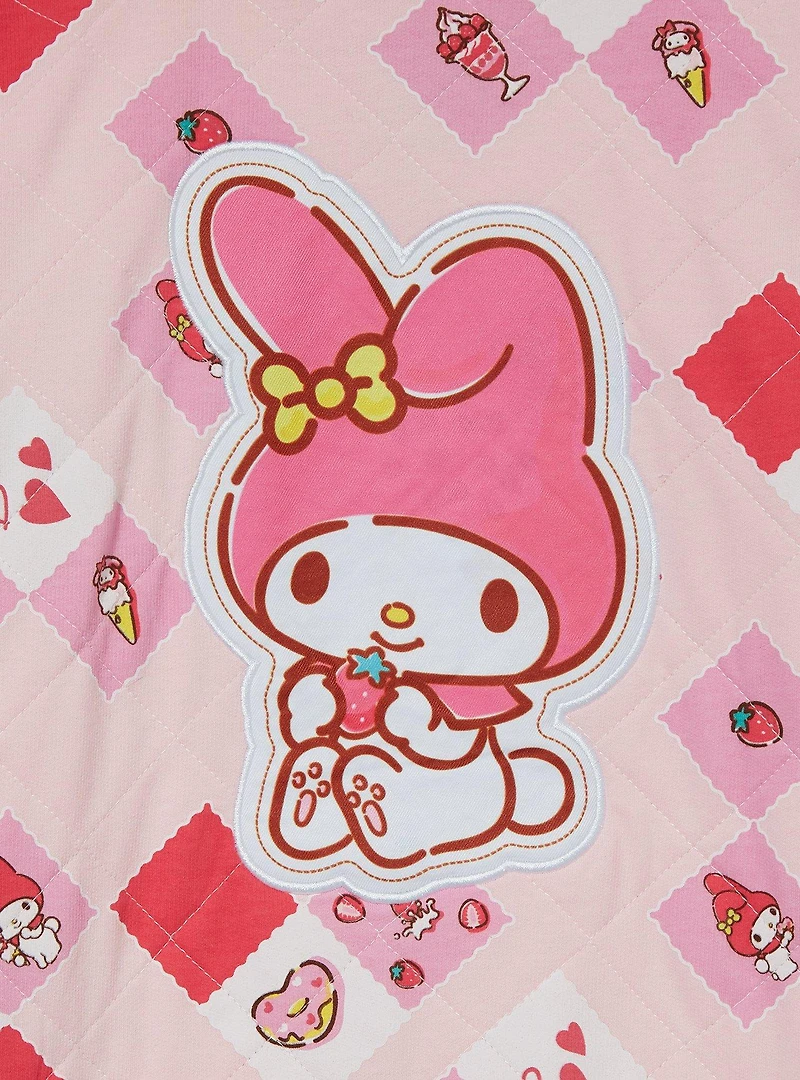 Sanrio My Melody Quilted Pink Women's Zip Hoodie