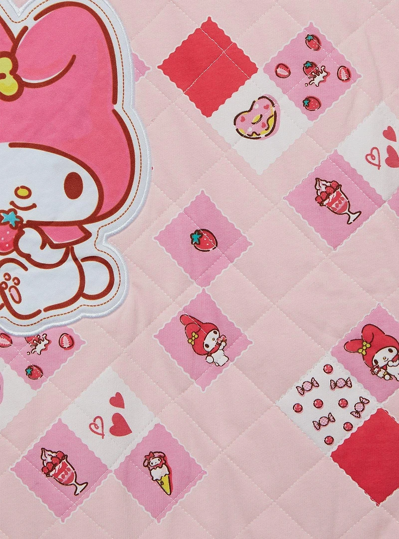 Sanrio My Melody Quilted Pink Women's Zip Hoodie