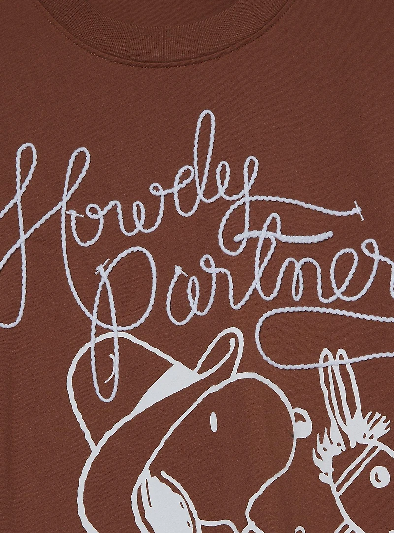 Peanuts Snoopy Howdy Partner Women's T-Shirt