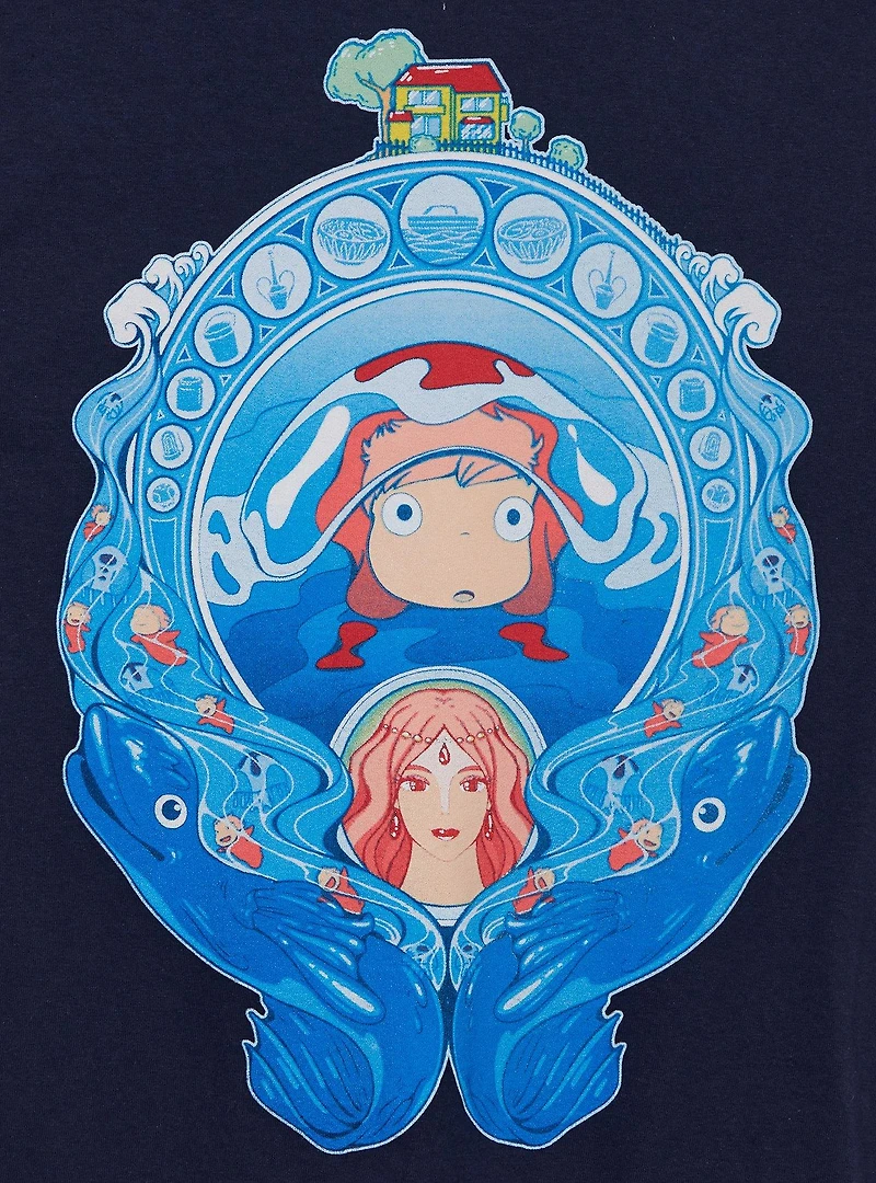 Studio Ghibli Ponyo Scenic Portrait Women's T-Shirt