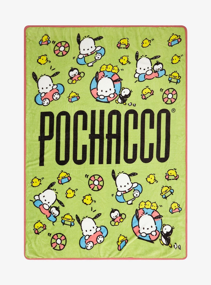 Sanrio Pochacco Allover Print Fleece Throw - BoxLunch Exclusive