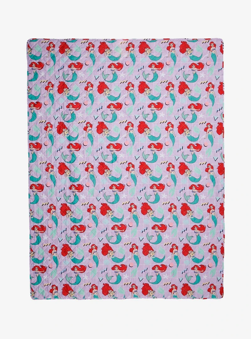 Disney The Little Mermaid Ariel Retro Quilted Blanket — BoxLunch Exclusive