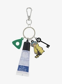 Coraline Multi Charm Blueberry Scented Lip Gloss Keychain Set