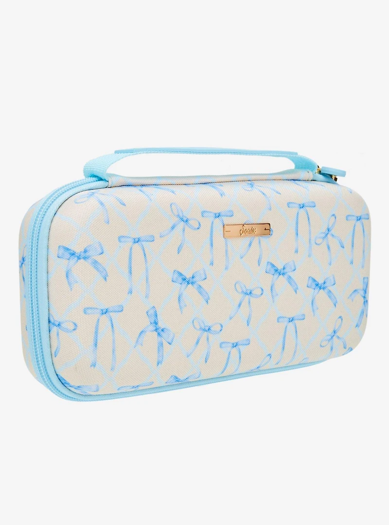 Sonix Blue Ribbon and Bows Allover Print Nintendo Switch Case
