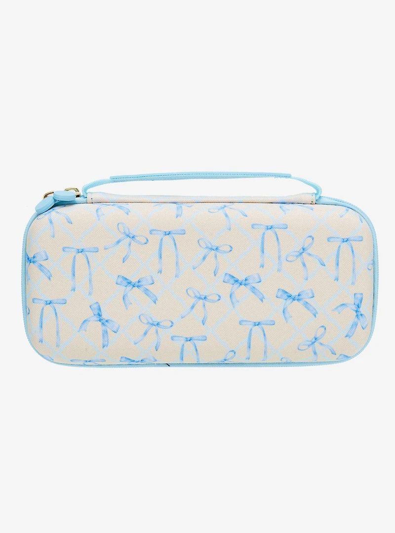 Sonix Blue Ribbon and Bows Allover Print Nintendo Switch Case
