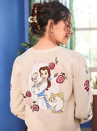 Disney Beauty and the Beast Rose Bow Tie Women's Cardigan — BoxLunch Exclusive