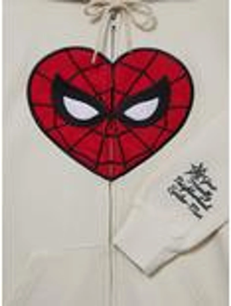 Marvel Spider-Man Heart Mask Zip Hoodie — BoxLunch Exclusive