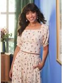 Disney Beauty and the Beast Chip & Roses Allover Print Women's Crop Top - BoxLunch Exclusive