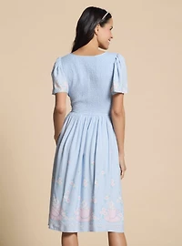 Disney The Aristocats Marie Embroidered Midi Dress
