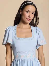 Disney The Aristocats Marie Embroidered Midi Dress
