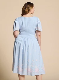 Disney The Aristocats Marie Embroidered Plus Midi Dress