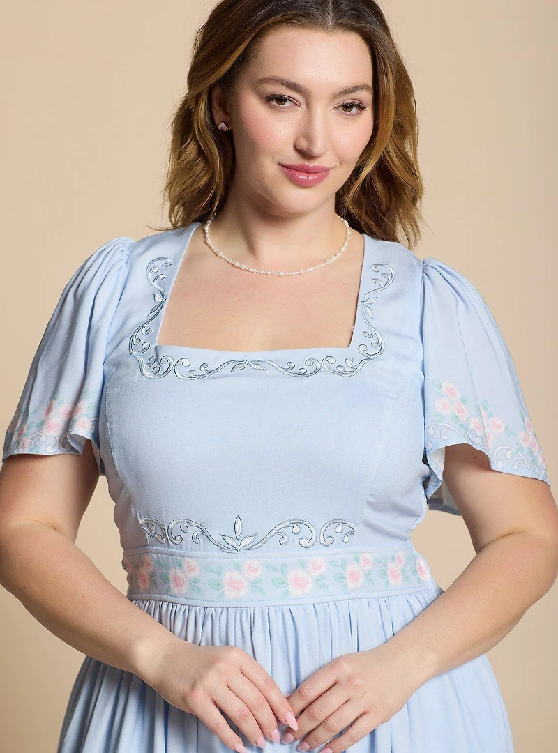 Disney The Aristocats Marie Embroidered Plus Midi Dress