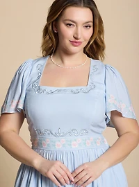 Disney The Aristocats Marie Embroidered Plus Midi Dress