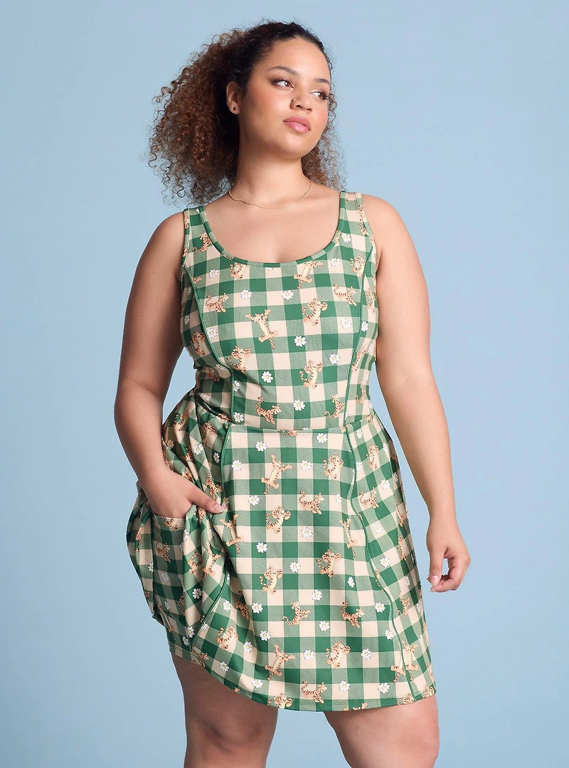 Disney Winnie the Pooh Tigger Floral Allover Print Plus Active Dress — BoxLunch Exclusive
