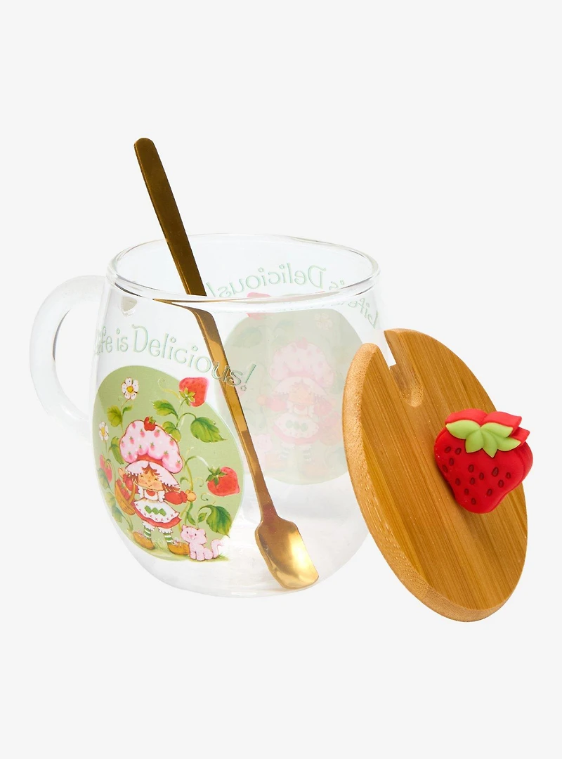 Strawberry Shortcake Glass Mug With Lid and Spoon — BoxLunch Exclusive