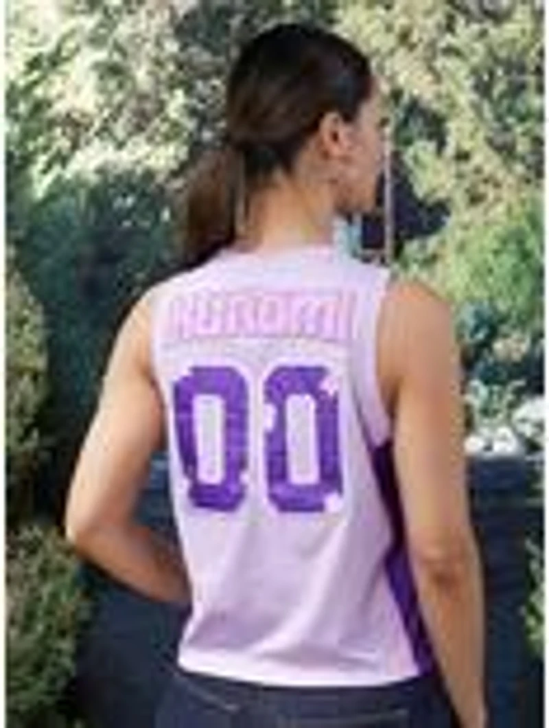 Sanrio Kuromi Embroidered Women's Cropped Basketball Jersey — BoxLunch Exclusive