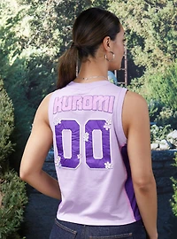 Sanrio Kuromi Embroidered Women's Cropped Basketball Jersey — BoxLunch Exclusive