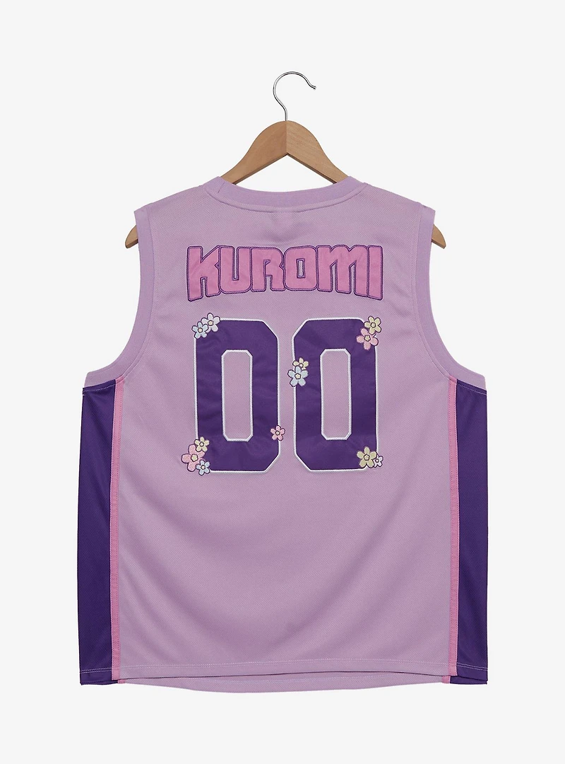 Sanrio Kuromi Embroidered Women's Plus Cropped Basketball Jersey — BoxLunch Exclusive