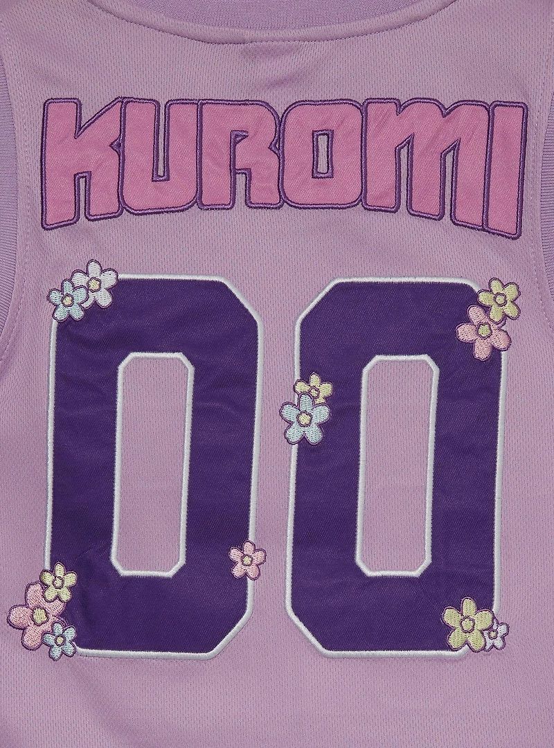 Sanrio Kuromi Embroidered Women's Plus Cropped Basketball Jersey — BoxLunch Exclusive