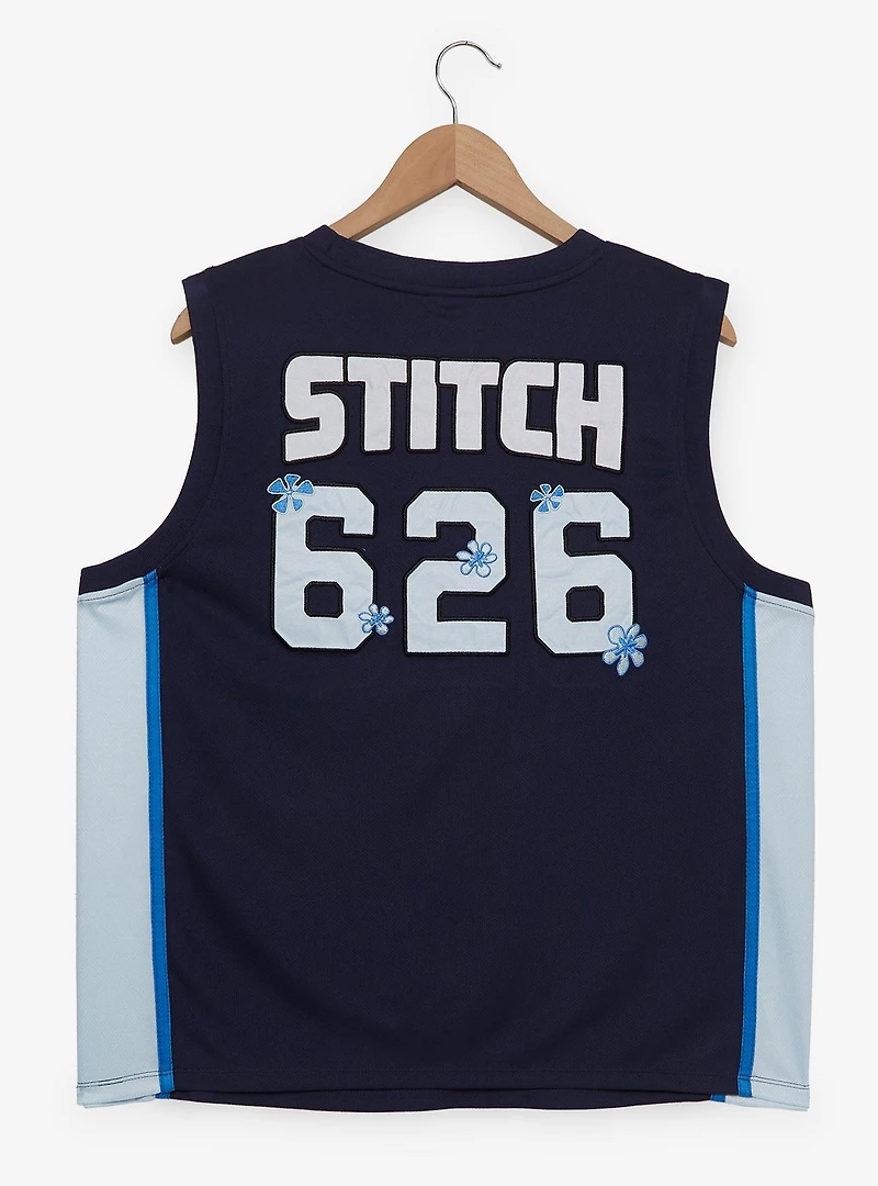 Disney Lilo & Stitch Floral Cropped Women's Plus Basketball Jersey - BoxLunch Exclusive