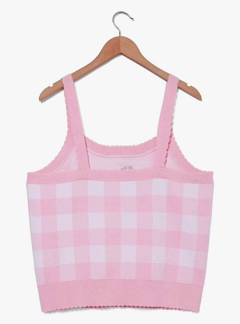 Strawberry Shortcake Custard & Gingham Women's Plus Knit Tank Top — BoxLunch Exclusive