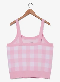Strawberry Shortcake Custard & Gingham Women's Plus Knit Tank Top — BoxLunch Exclusive