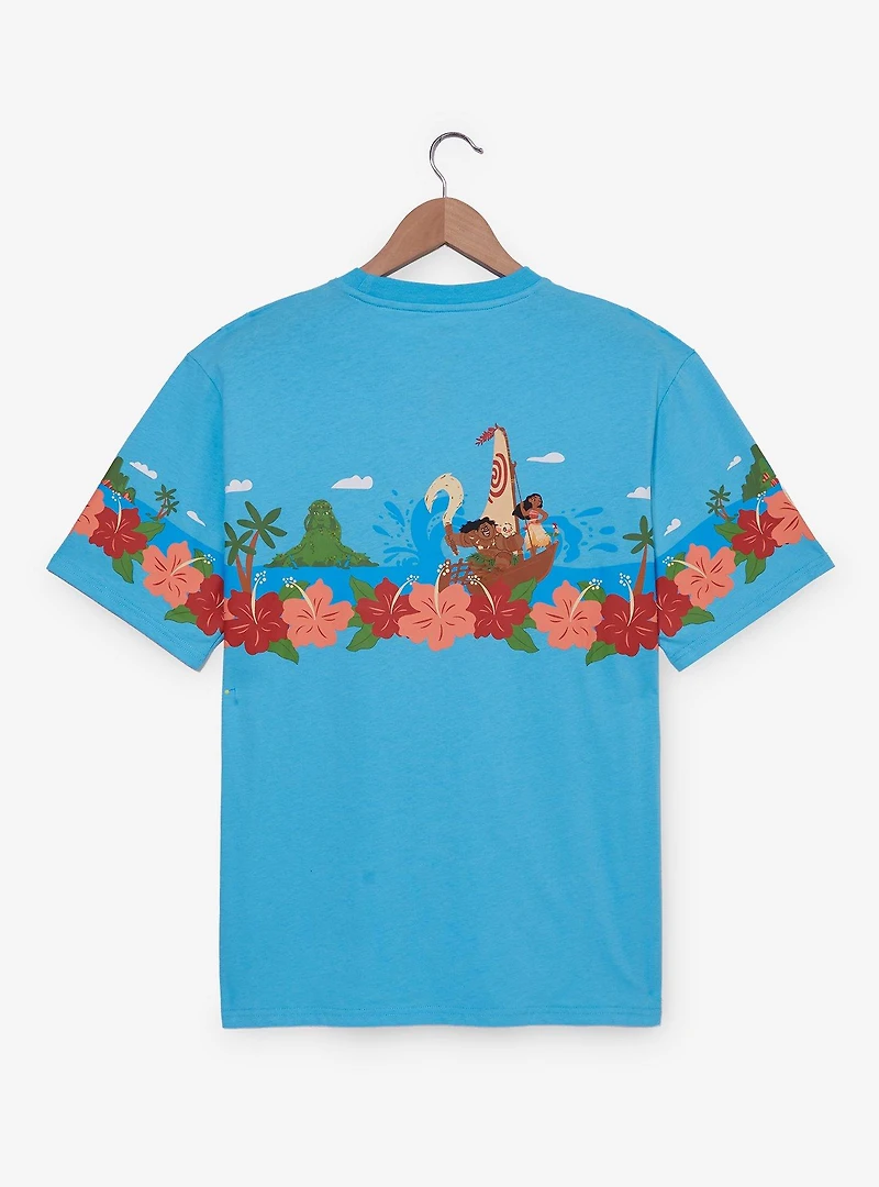 Disney Moana Floral Scenic Women's T-Shirt - BoxLunch Exclusive