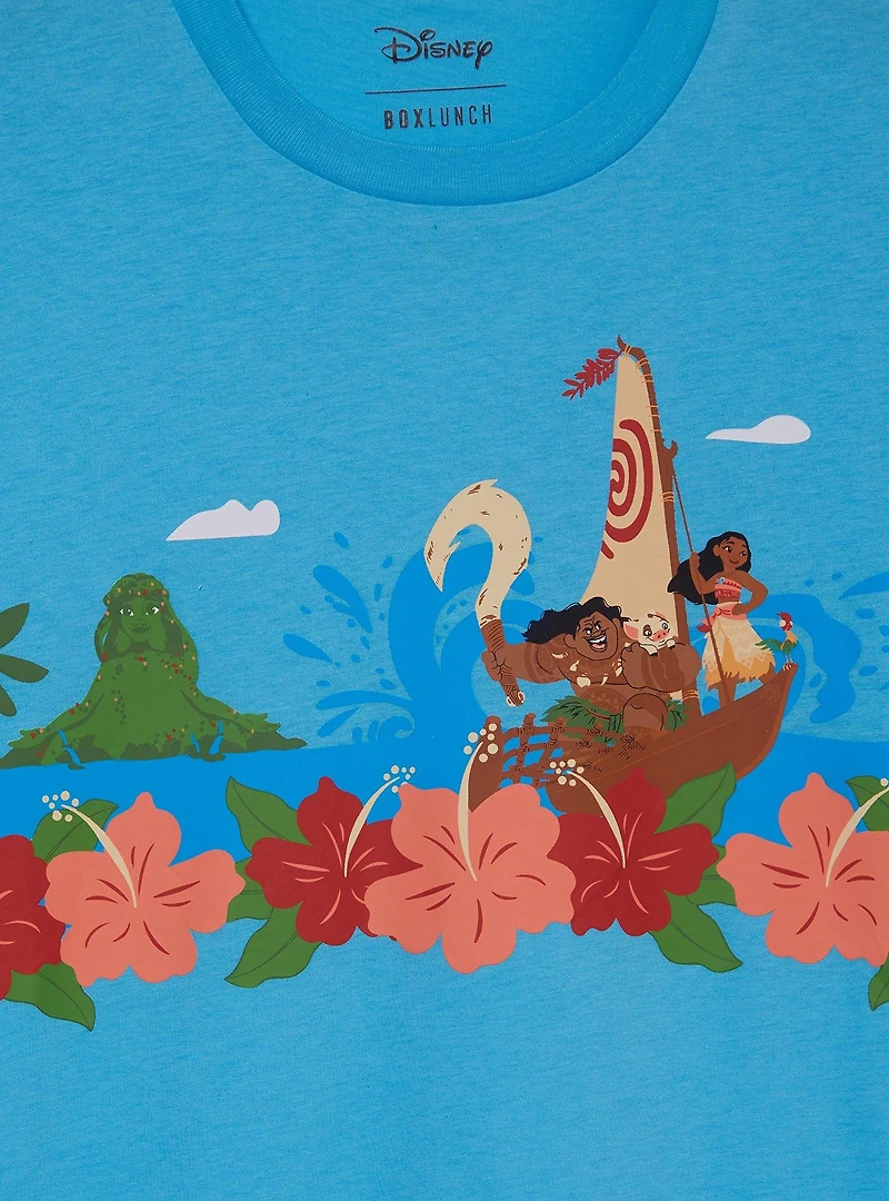 Disney Moana Floral Scenic Women's T-Shirt - BoxLunch Exclusive