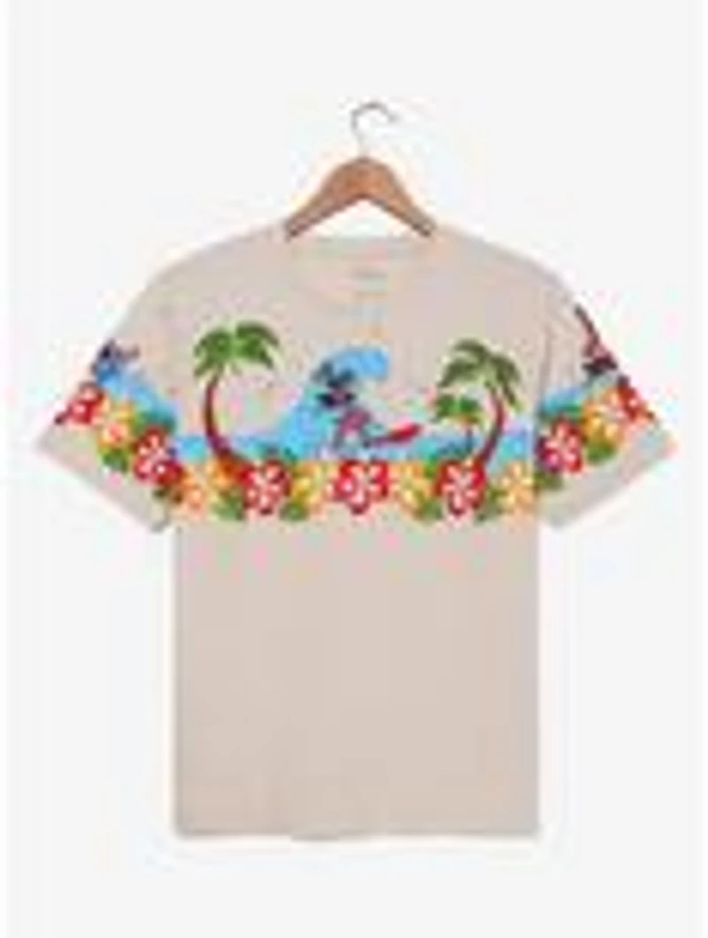 Disney Lilo & Stitch Surfing Scenic Women's T-Shirt — BoxLunch Exclusive