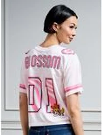 The Powerpuff Girls Blossom Cropped Women's Football Jersey — BoxLunch Exclusive