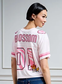 The Powerpuff Girls Blossom Cropped Women's Football Jersey — BoxLunch Exclusive
