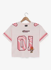 The Powerpuff Girls Blossom Cropped Women's Football Jersey — BoxLunch Exclusive