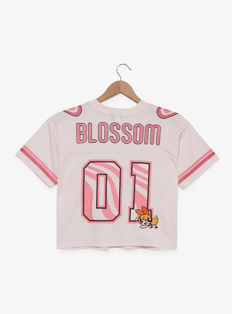 The Powerpuff Girls Blossom Cropped Women's Football Jersey — BoxLunch Exclusive