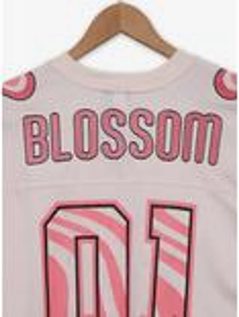 The Powerpuff Girls Blossom Cropped Women's Football Jersey — BoxLunch Exclusive