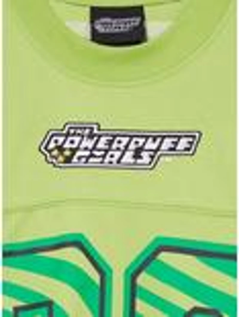 The Powerpuff Girls Buttercup Women's Cropped Plus Football Jersey — BoxLunch Exclusive