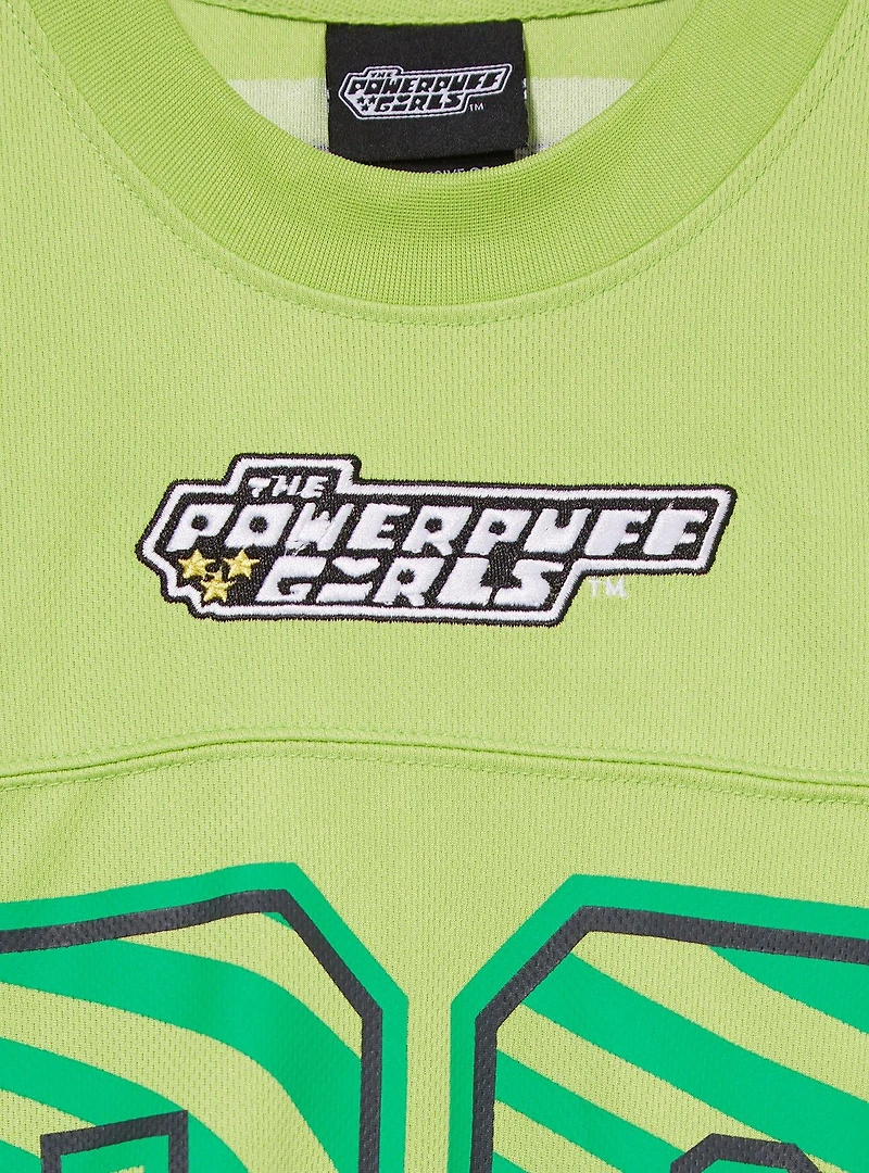 The Powerpuff Girls Buttercup Women's Cropped Plus Football Jersey — BoxLunch Exclusive