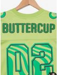 The Powerpuff Girls Buttercup Women's Cropped Plus Football Jersey — BoxLunch Exclusive