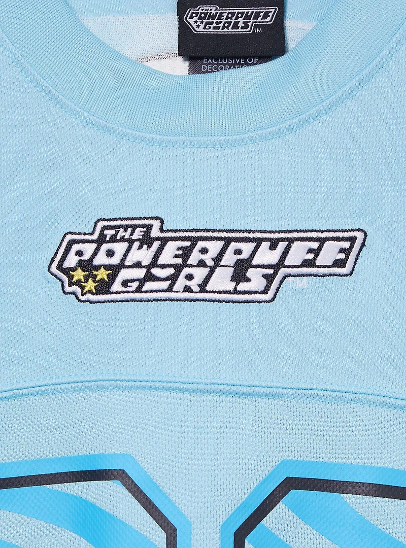 The Powerpuff Girls Bubbles Women's Cropped Football Jersey — BoxLunch Exclusive