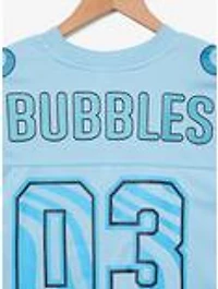 The Powerpuff Girls Bubbles Women's Cropped Football Jersey — BoxLunch Exclusive