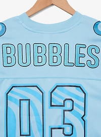 The Powerpuff Girls Bubbles Women's Cropped Football Jersey — BoxLunch Exclusive
