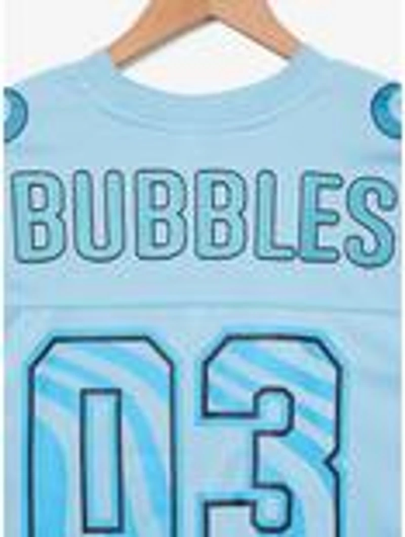 The Powerpuff Girls Bubbles Women's Plus Cropped Football Jersey — BoxLunch Exclusive