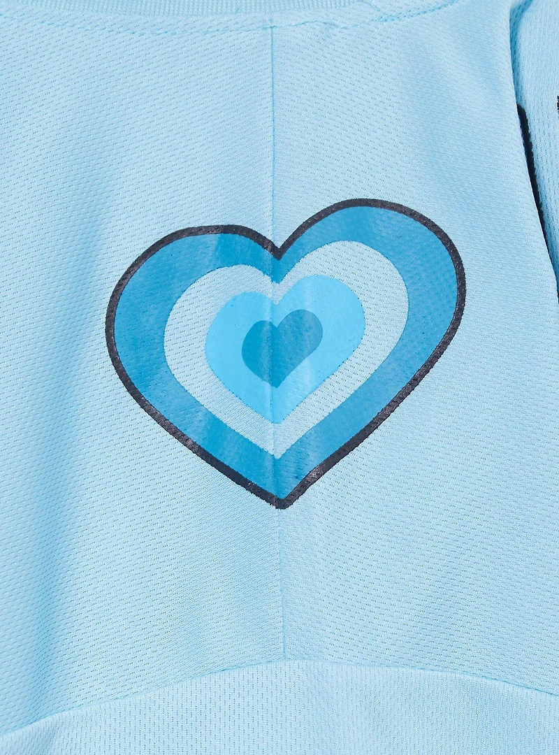 The Powerpuff Girls Bubbles Women's Plus Cropped Football Jersey — BoxLunch Exclusive